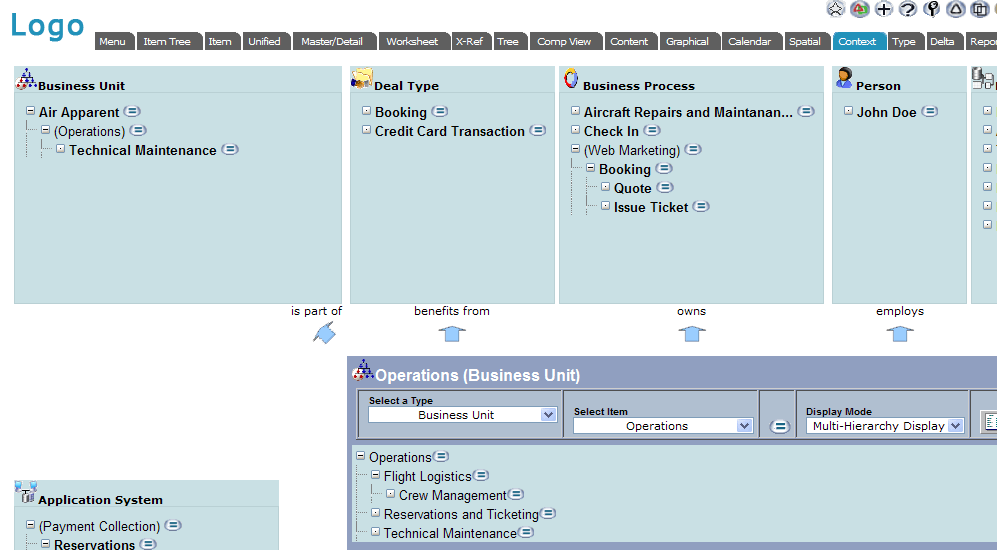 Browser-ContextMultiHierarchyView