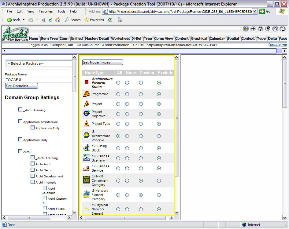 Tool-PackageSetNTypes